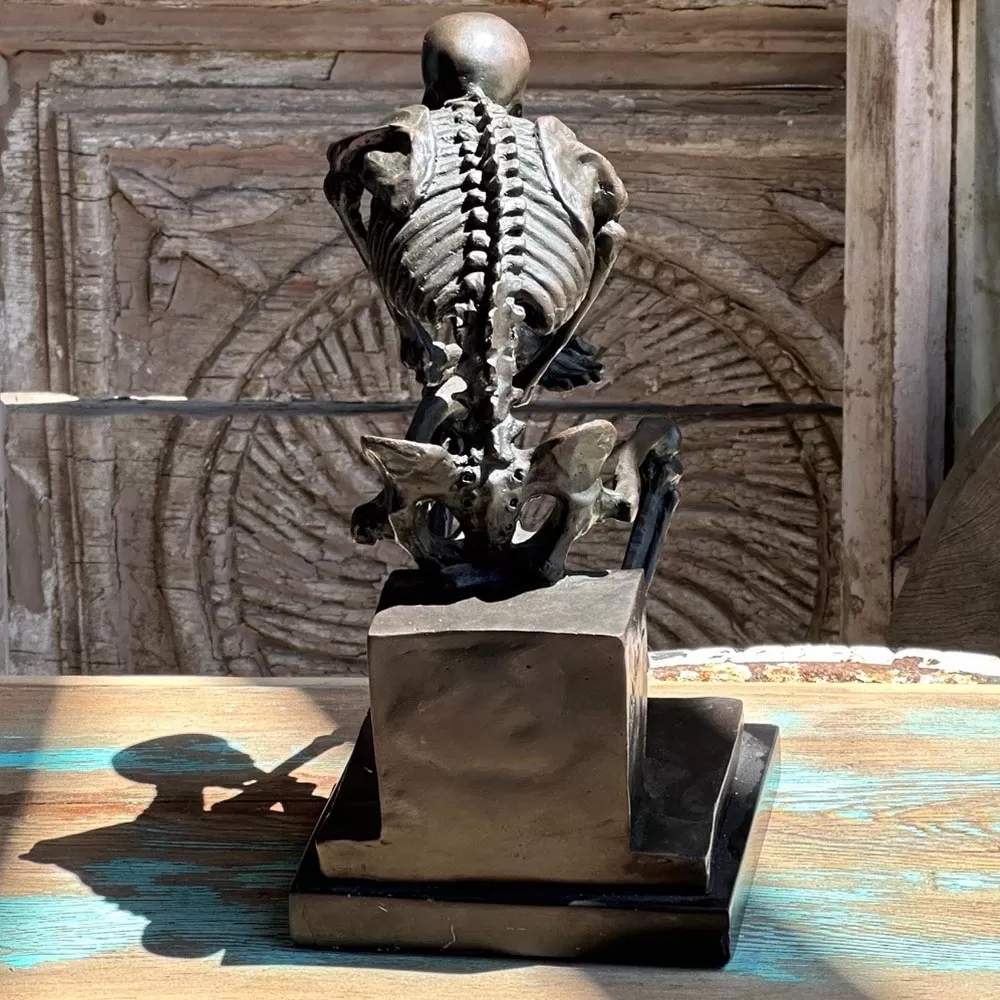 Bronze Skeleton Sculpture