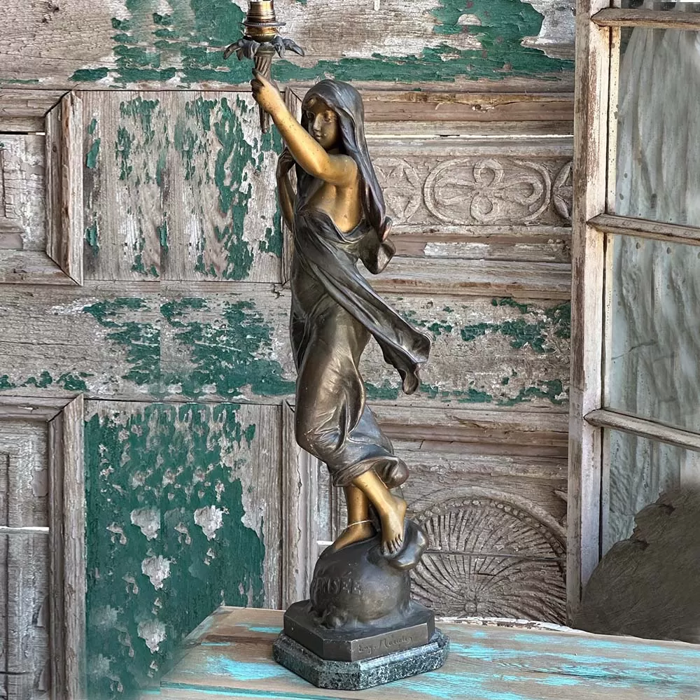 Bronze Women Sculpture lamp