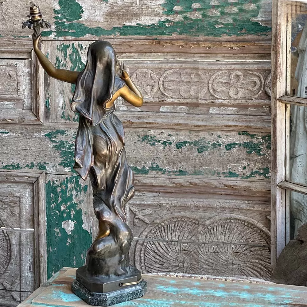 Bronze Women Sculpture lamp