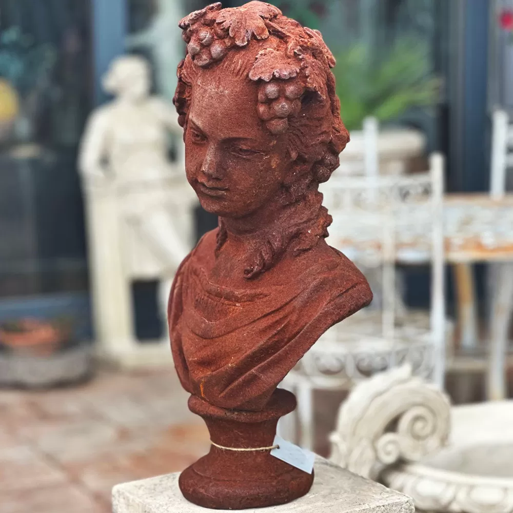 Cast Iron Bust of a Girl