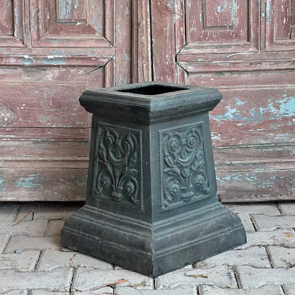 Cast Stone Flower Pot and Base