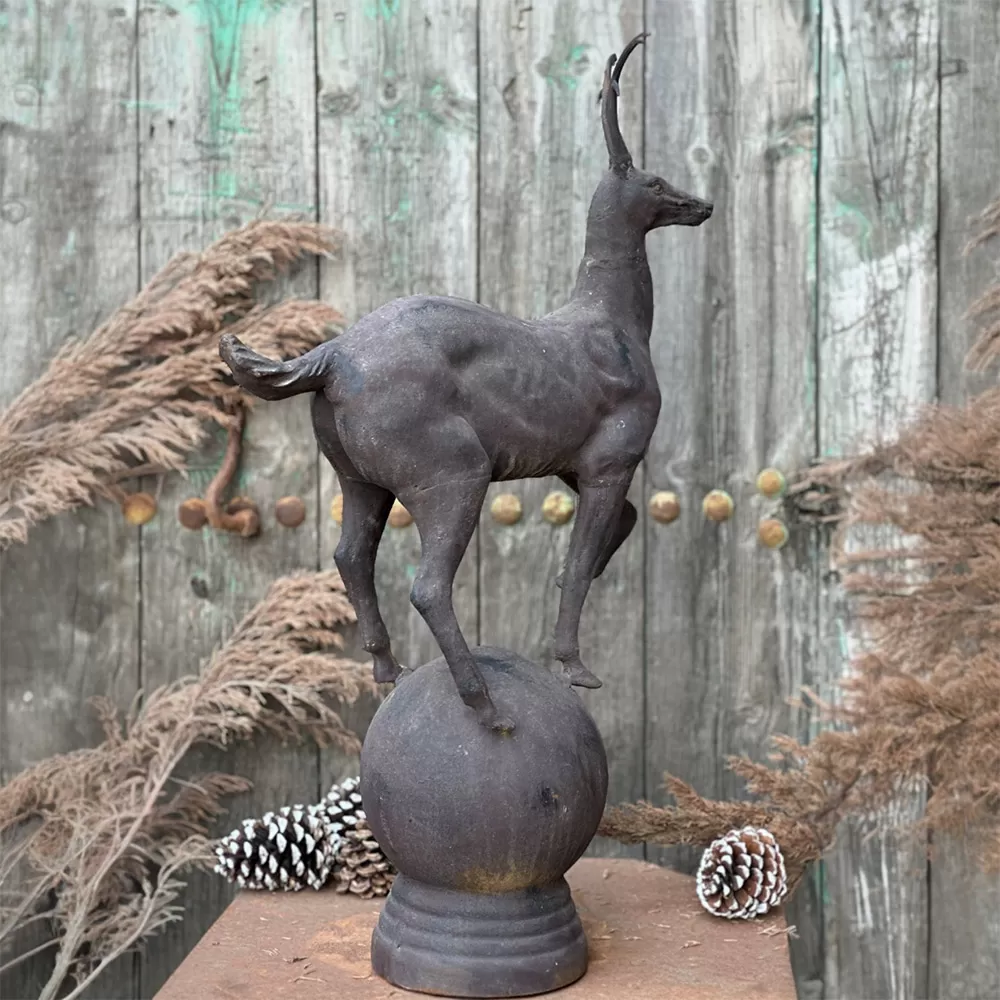 Cast Iron Deer Statue