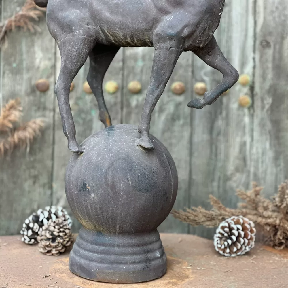Cast Iron Deer Statue
