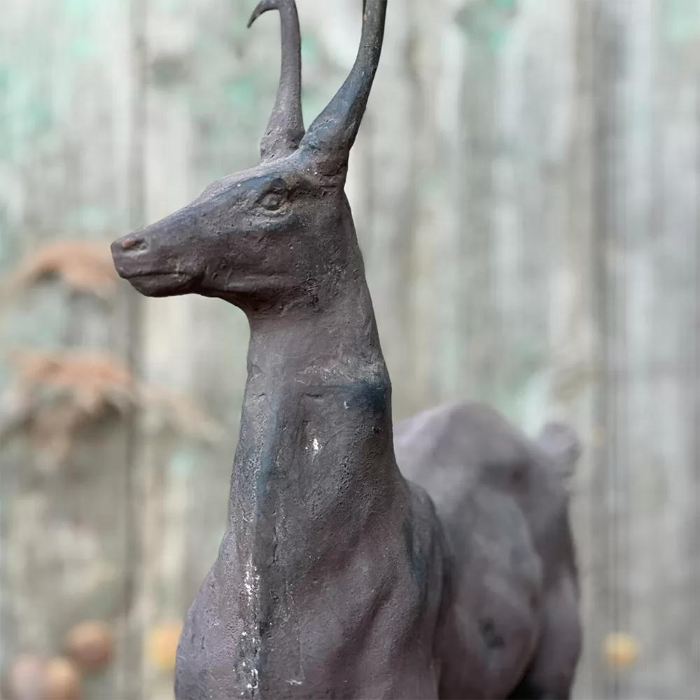 Cast Iron Deer Statue