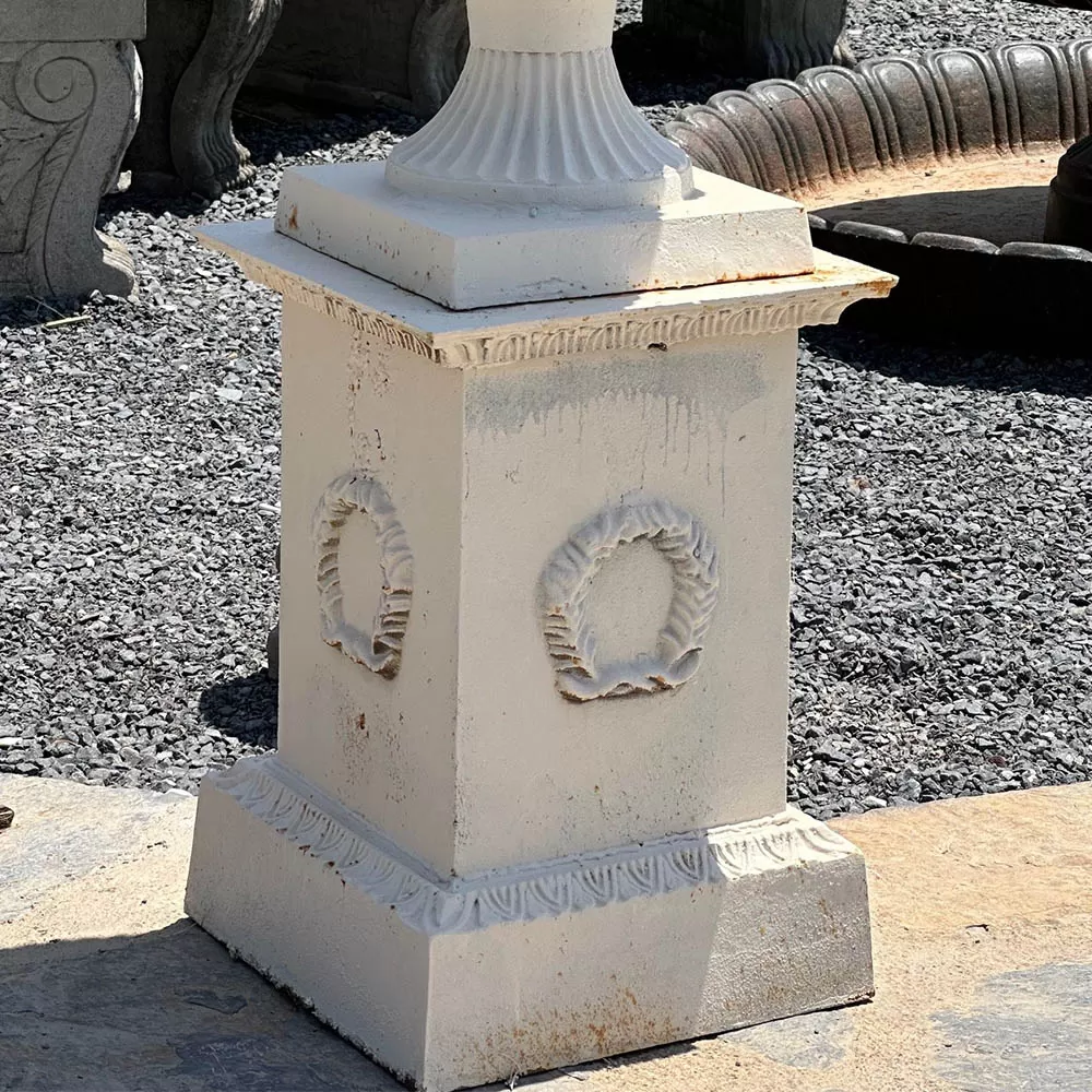 Cast Iron Vase And Pedestal