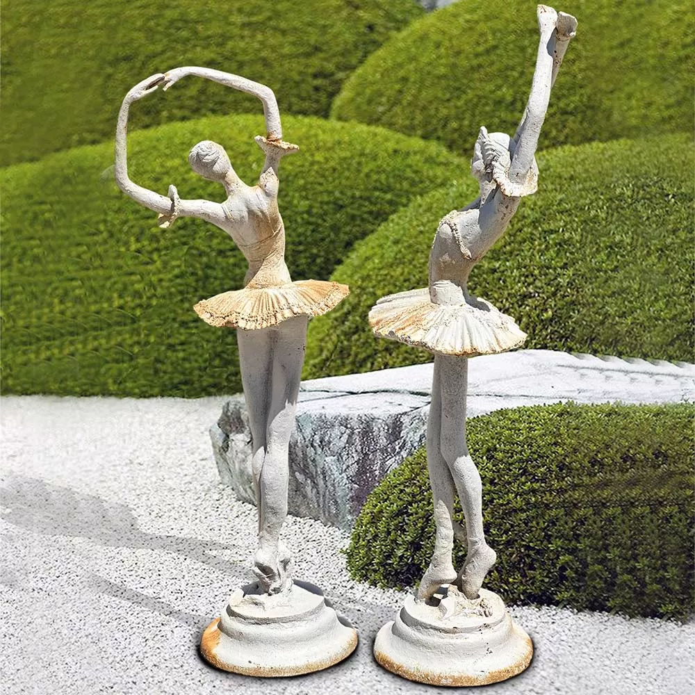 Cast Iron Ballerina Sculpture