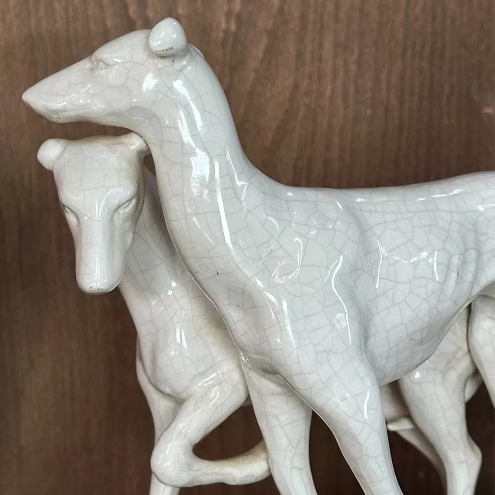 Art Deco Ceramic Hunting Dogs