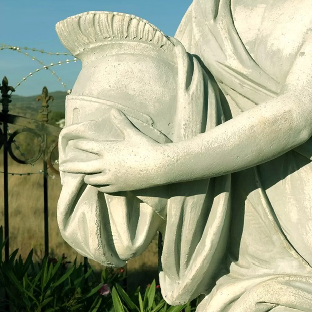 Roman Goddess Gladiator Stone Garden Statue