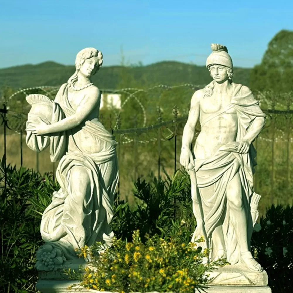 Roman Goddess Gladiator Stone Garden Statue