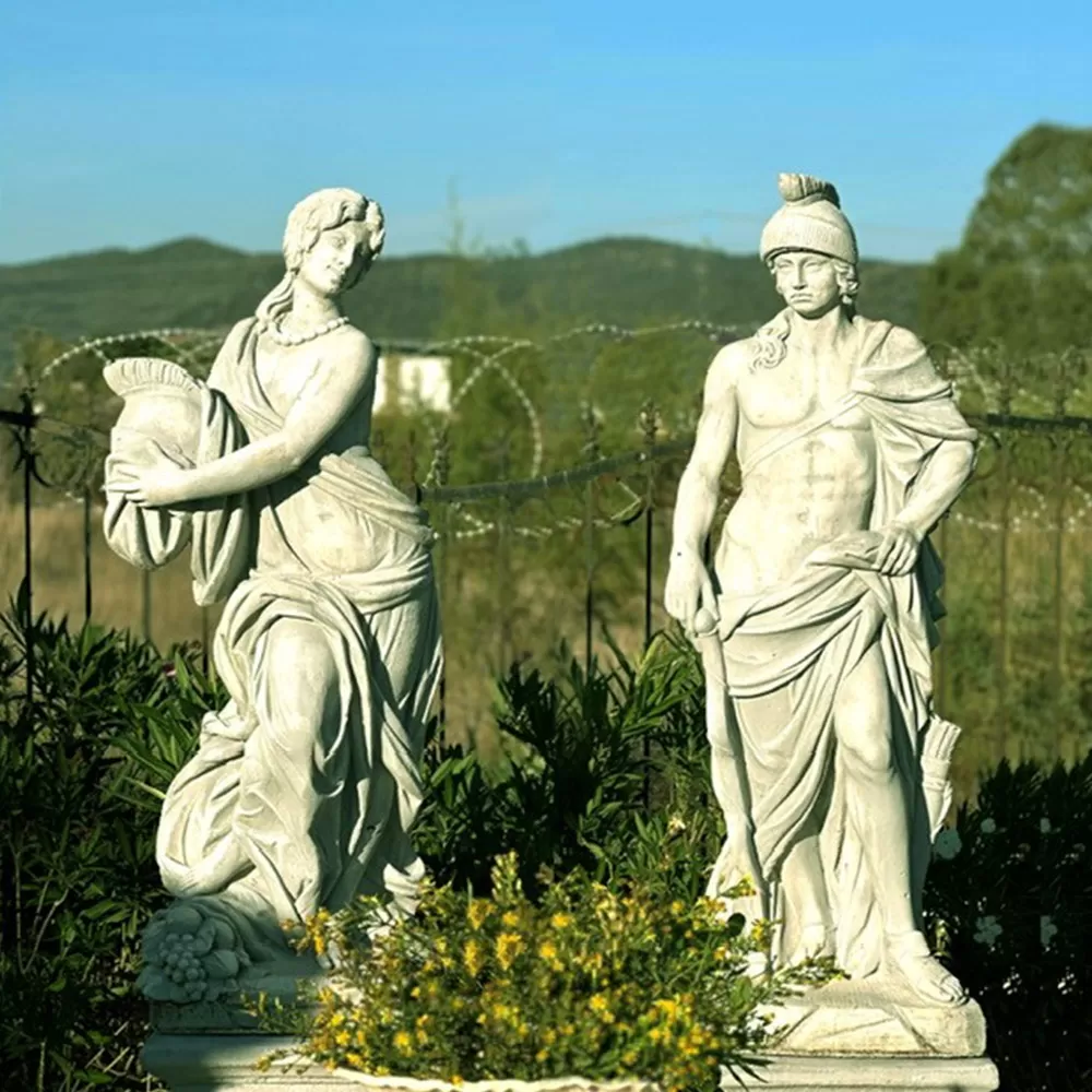 Roman Empire Gladiator Stone Garden Statue