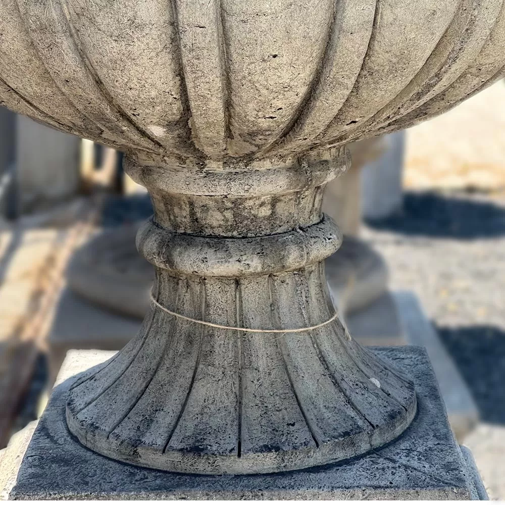 Cast Stone Flower Pot Vase