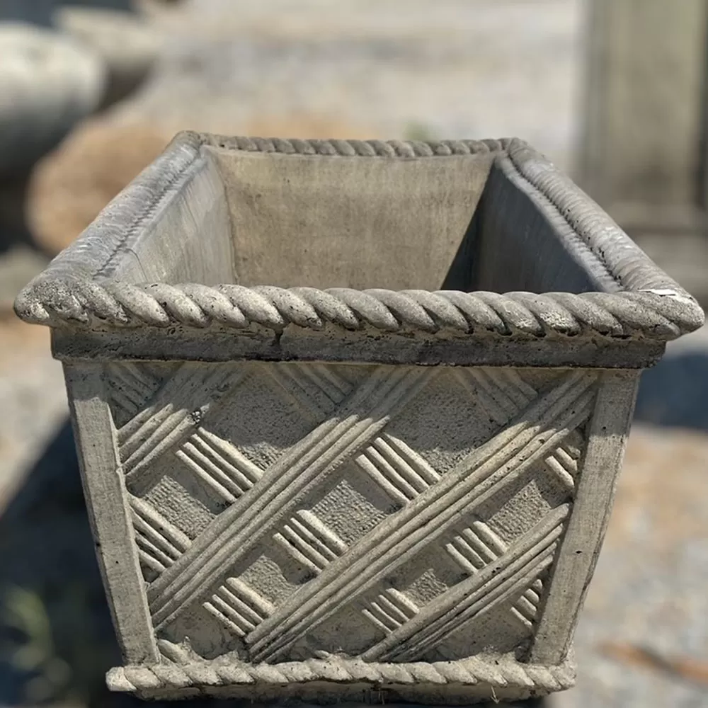 Cast Stone Rectangular Flower Pot