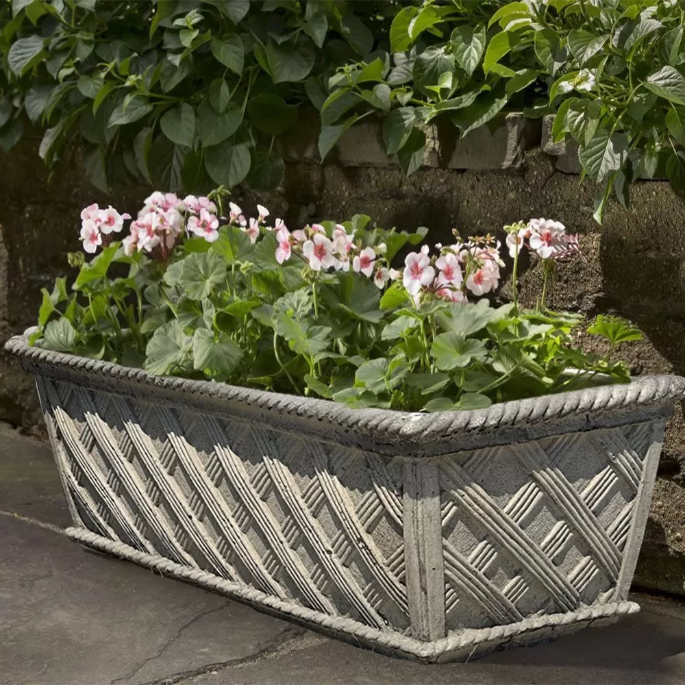 Cast Stone Rectangular Flower Pot