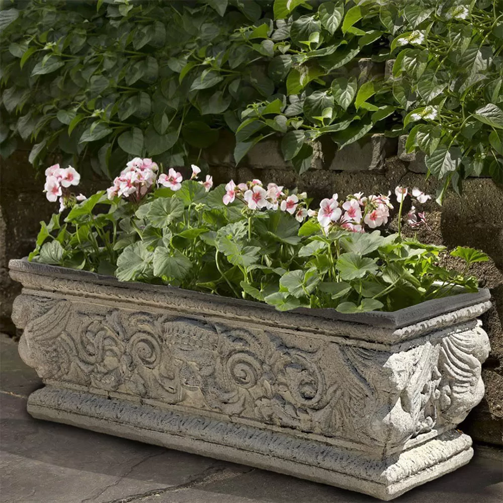 Cast Stone Rectangular Flower Pot