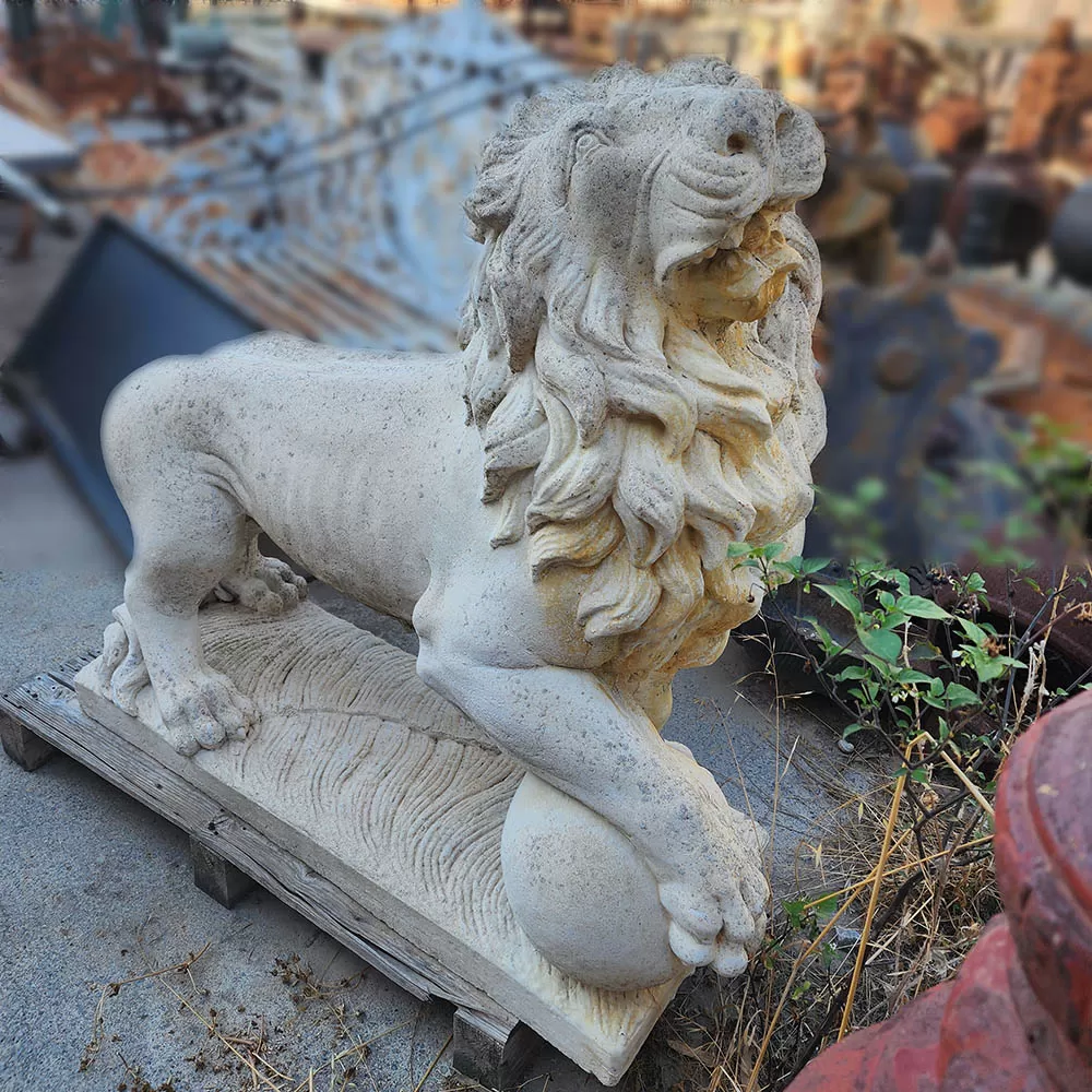 Cast Stone Lion Statue