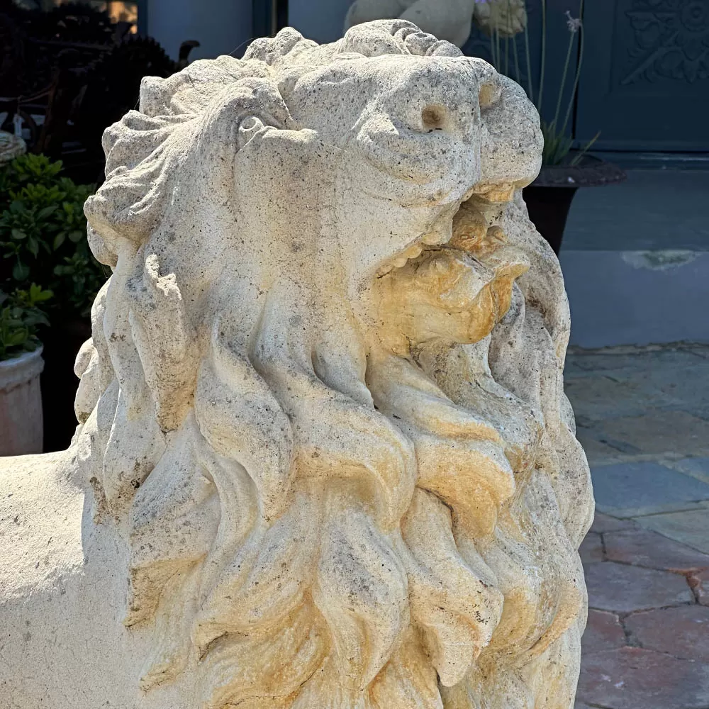 Cast Stone Lion Statue