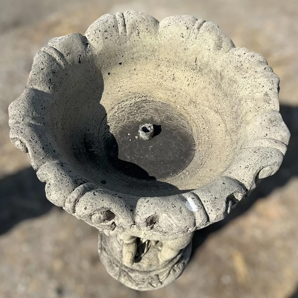 Cast Stone Pool with Child Figure