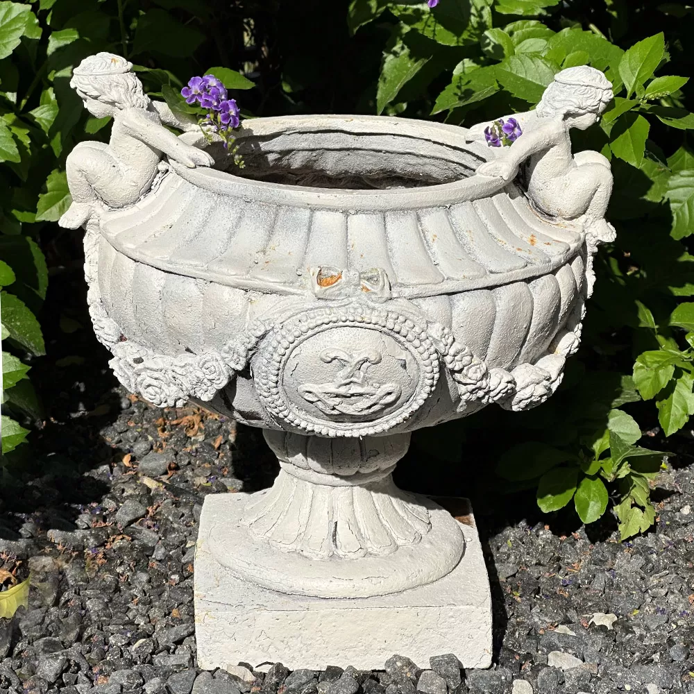 Cast Iron Angel Flowerpot