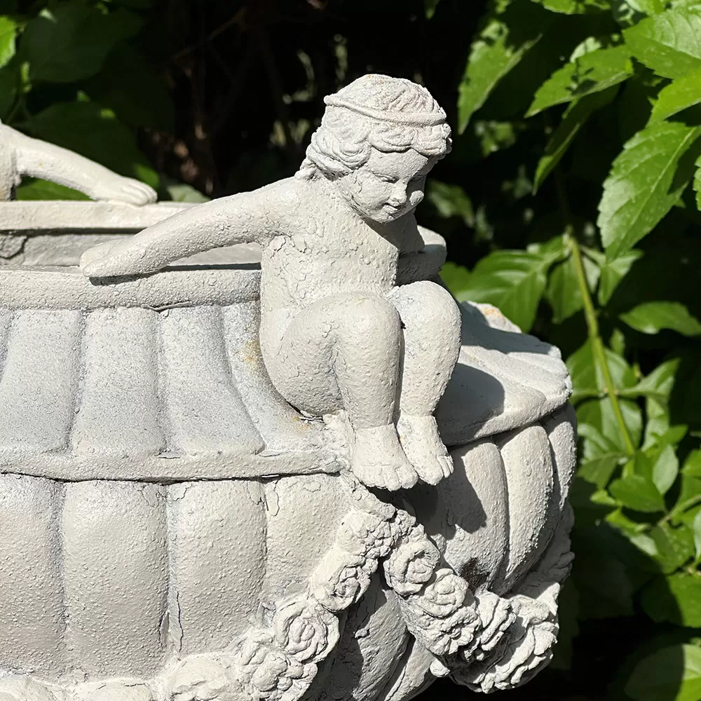 Cast Iron Angel Flowerpot