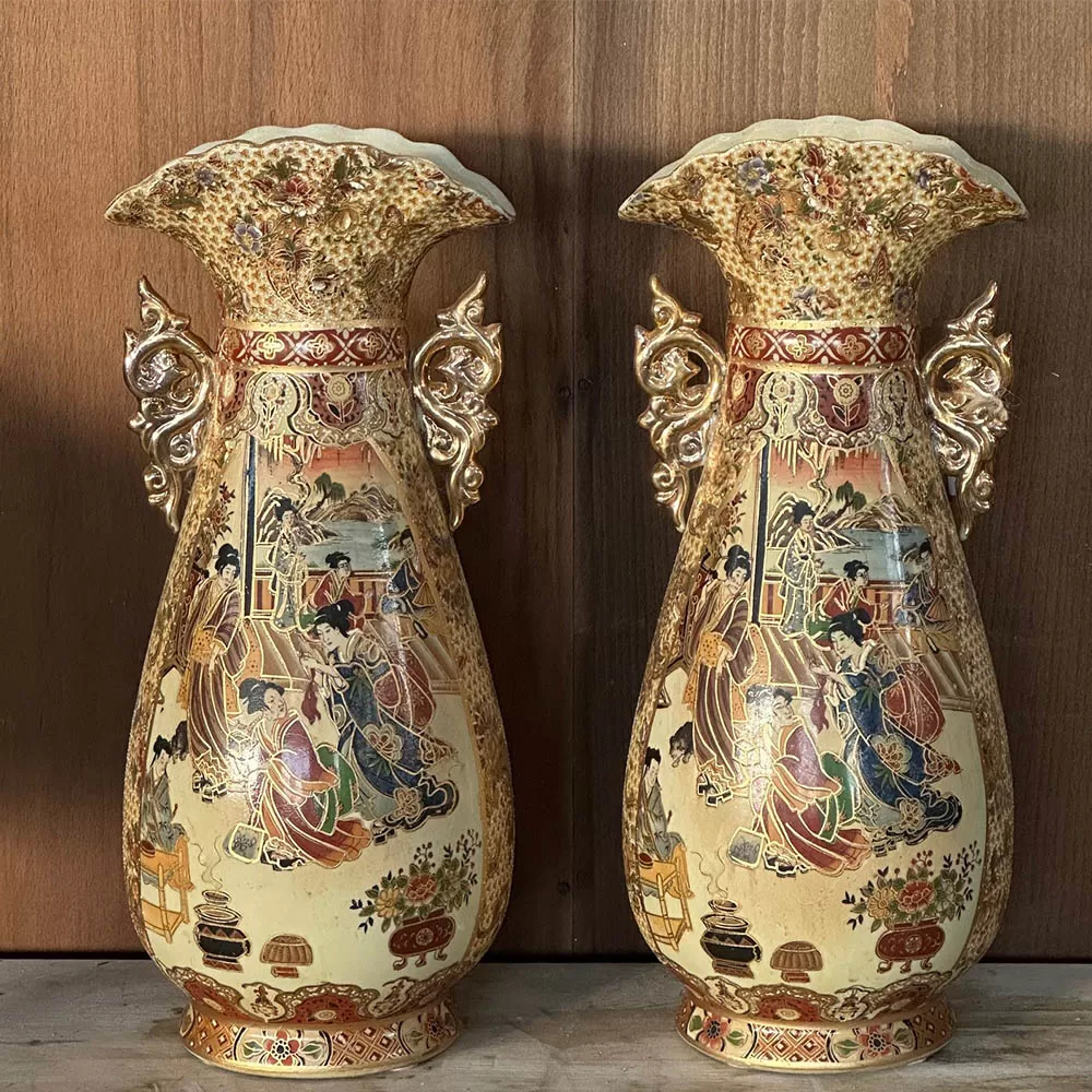 Japanese Satsuma Double Vase