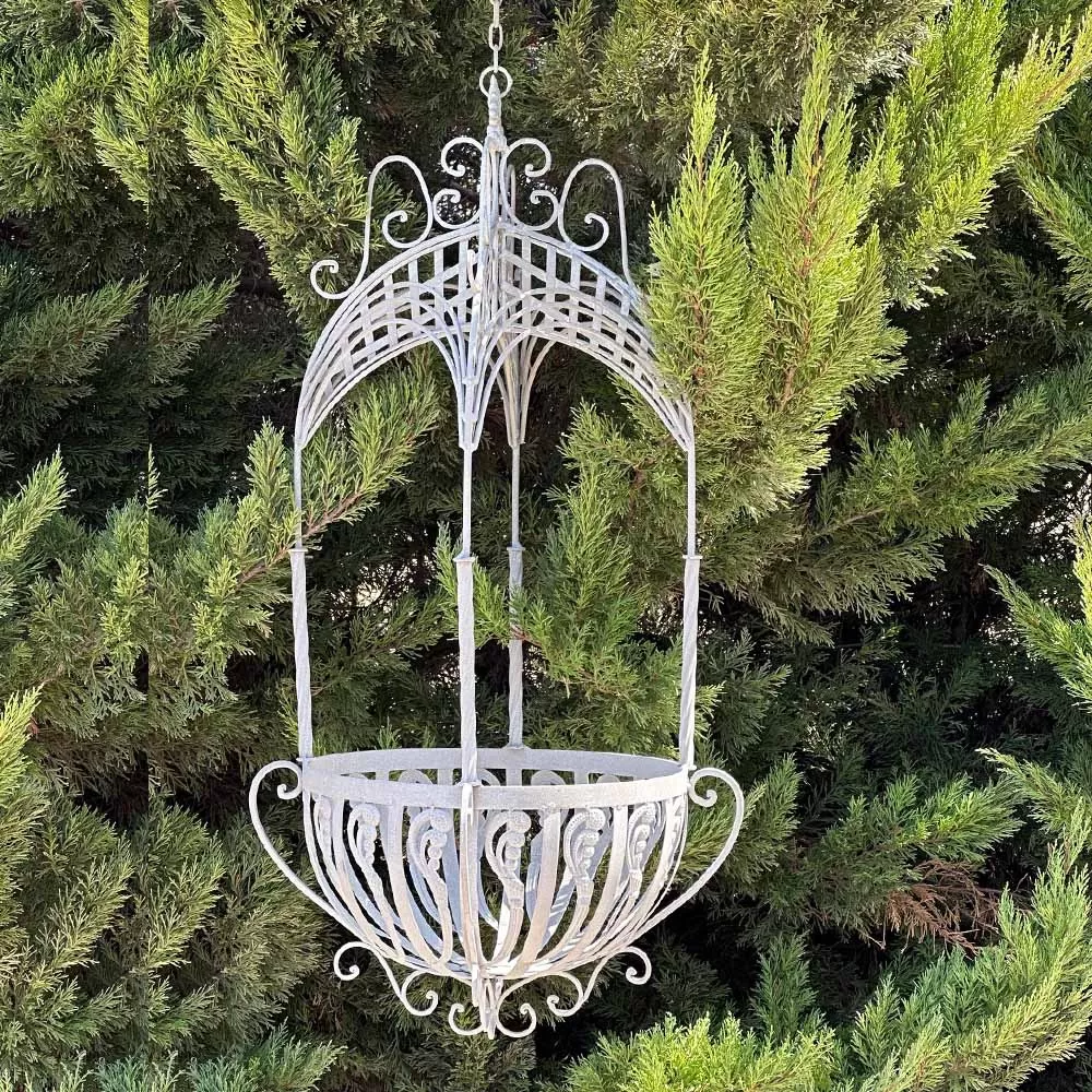 Wrought Iron Hanging Flower Basket