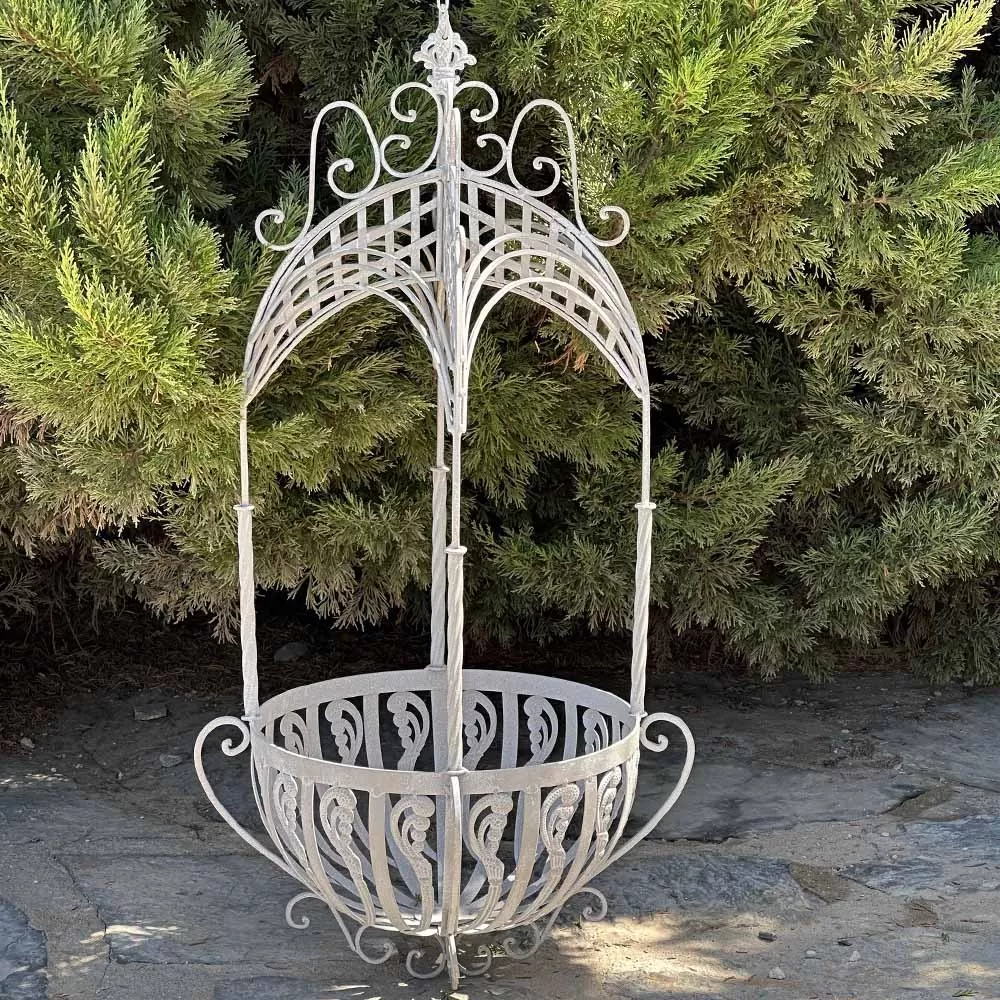 Wrought Iron Hanging Flower Basket