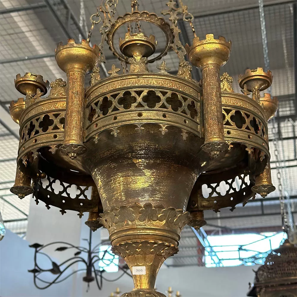 Gothic Bronze Sanctuary Lamp