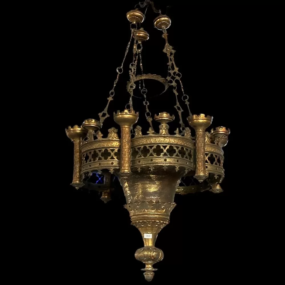 Gothic Bronze Sanctuary Lamp