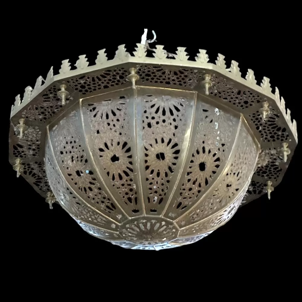 Moroccan Brass Lantern Chandelier