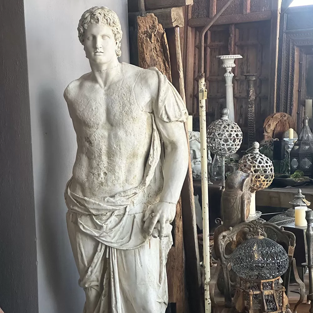 Alexander the Great Statue Made with Compressed Marble Powder