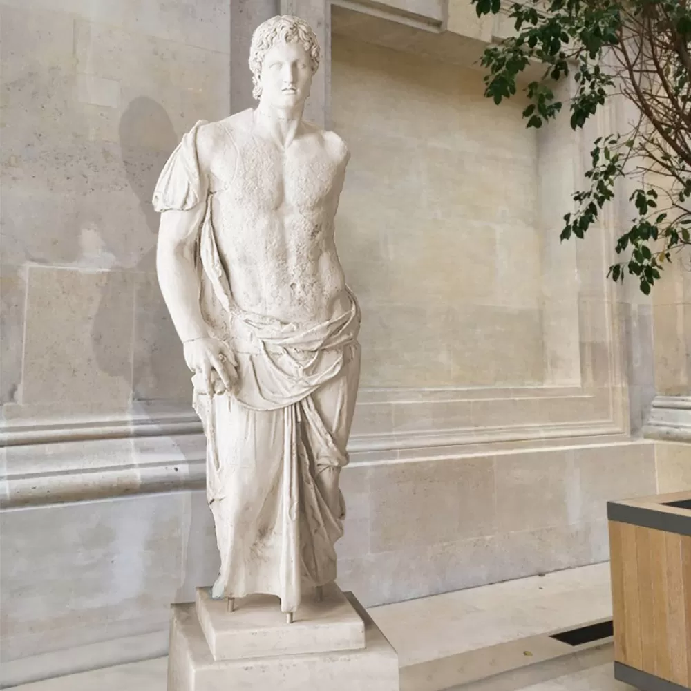 Alexander the Great Statue Made with Compressed Marble Powder