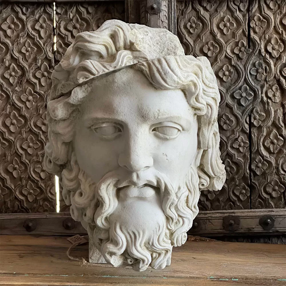 Zeus Bust Made with Compressed Marble Powder