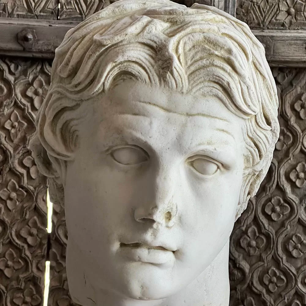 Alexander Bust Made with Compressed Marble Powder