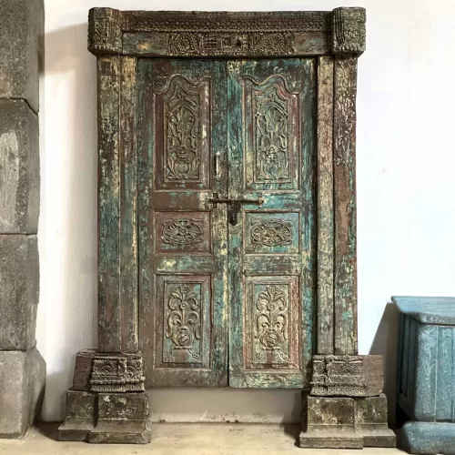 Old Indian Wood Door
