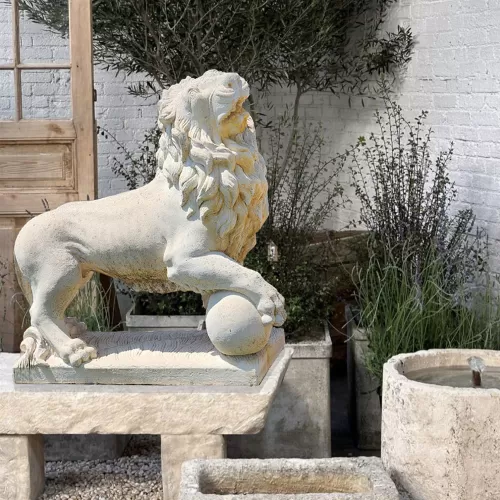 Cast Stone Lion Statue