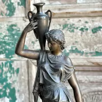 Roman Female Figure Spelter Sculpture