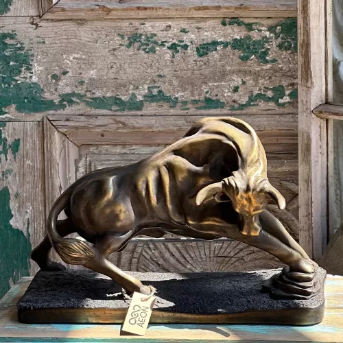 Bronze Bull Sculpture