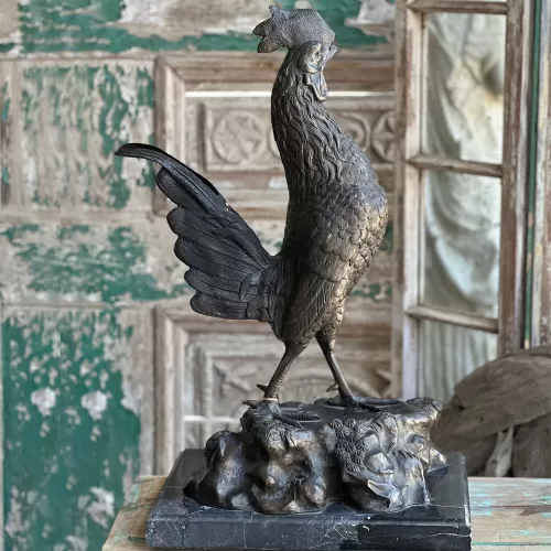 Bronze Cockerel Sculpture