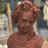 Cast Iron Bust of a Girl