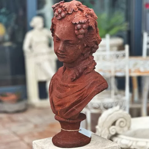 Cast Iron Bust of a Girl