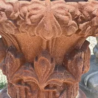 Cast Iron Flower Pot and Pedestal