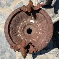 Cast Iron Flower Pot and Pedestal