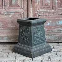Cast Stone Flower Pot and Base