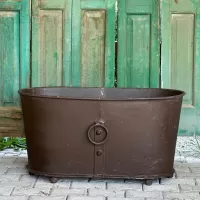 Iron Bath with Ring Handles - Zinc Planter