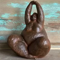 Cast Iron Fat Woman Figure