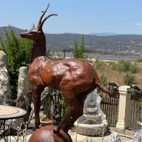 Cast Iron Deer Statue