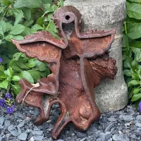 Cast Iron Angel Wall Statue