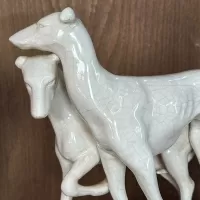 Art Deco Ceramic Hunting Dogs