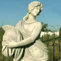 Roman Goddess Gladiator Stone Garden Statue