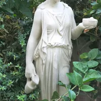 Cast Stone Garden Women Statue and Base